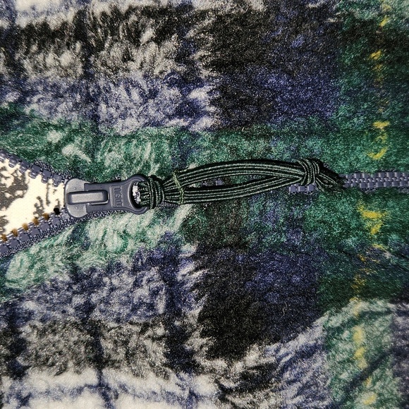 J. Crew Nordic sherpa fleece jacket in tartan Blue Green  Small NWT - Picture 5 of 9